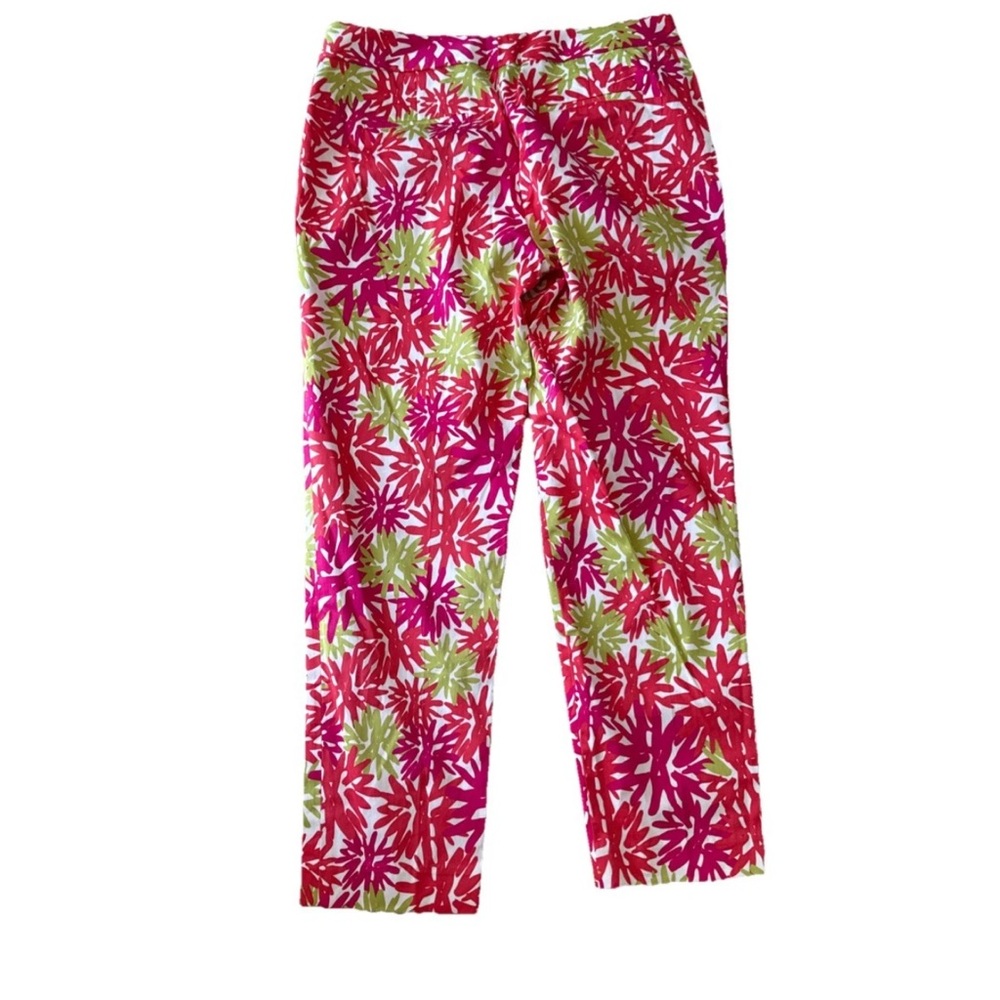 Pappagallo Hot Pink & Lime Floral Ankle Jeans pink (sand and melon) 10 nwt - Picture 2 of 16